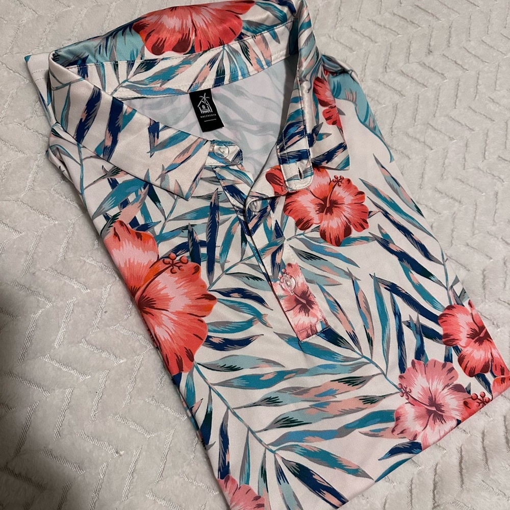 Floral Print Men's Polo